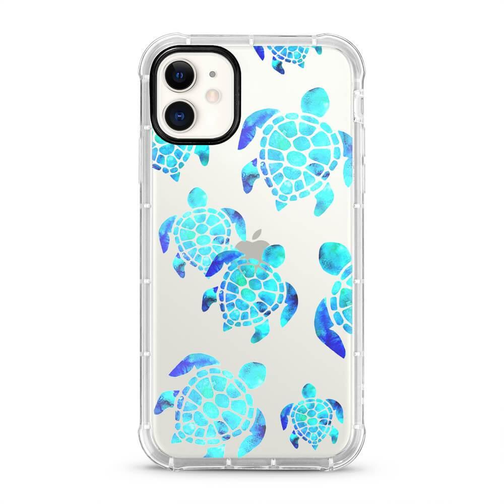 Blue Turtle Tie-Dye - Protective Anti-Knock Mobile Phone Case - Minca Cases