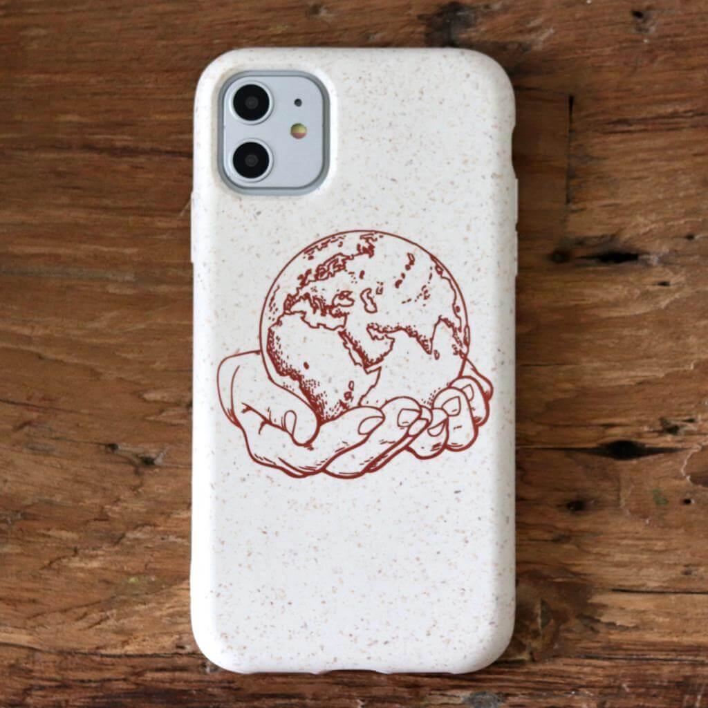 One World - White Printed Eco-Friendly Compostable Mobile Phone Case - Minca Cases