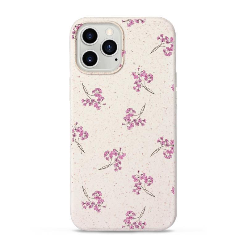 Pink Flower Bar - White Printed Eco-Friendly Compostable Mobile Phone Case - Minca Cases