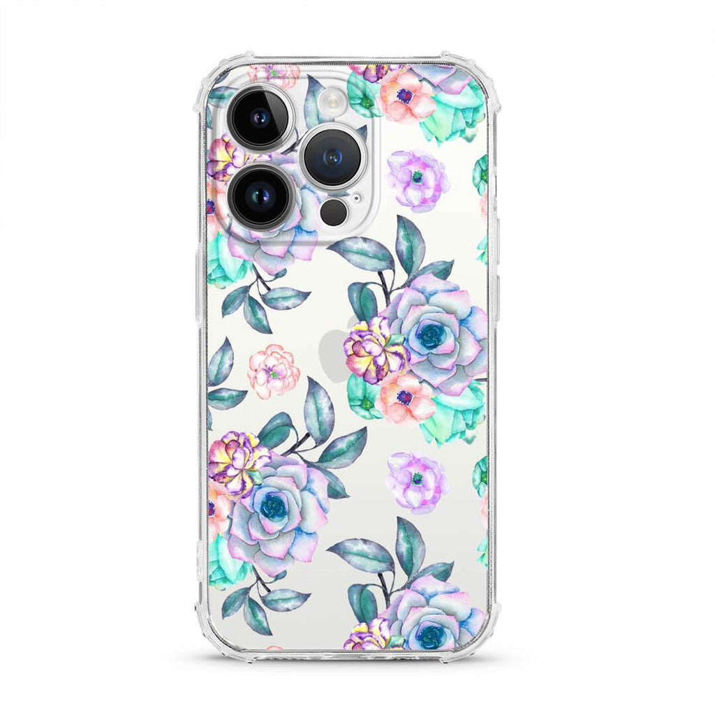 Purple Flowers - Protective Anti-Knock Mobile Phone Case - Minca Cases