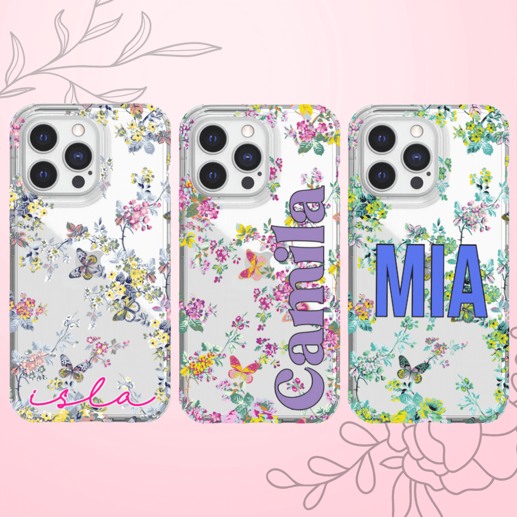 Spring Butterfly Custom Personalised Name Mobile Phone Case - Minca Cases