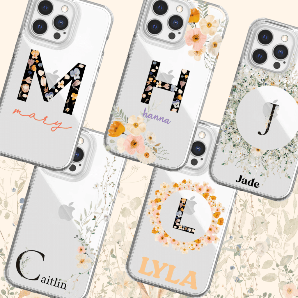 Wildflowers Alphabet Custom Personalised Mobile Phone Case - Minca Cases