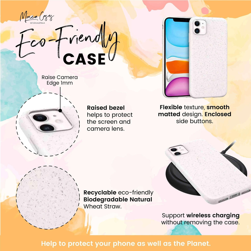 Be Kind - White Printed Eco-Friendly Compostable Mobile Phone Case - Minca Cases