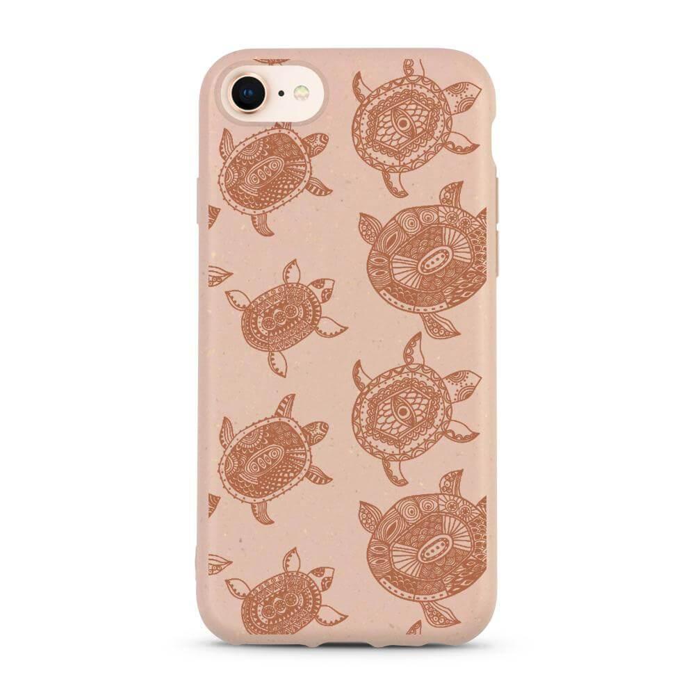 Boho Turtles - Pink Printed Eco-Friendly Compostable Mobile Phone Case - Minca Cases