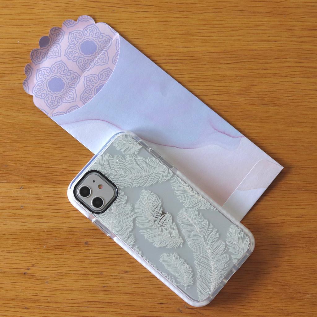 Delicate Feather - Protective White Bumper Mobile Phone Case - Minca Cases