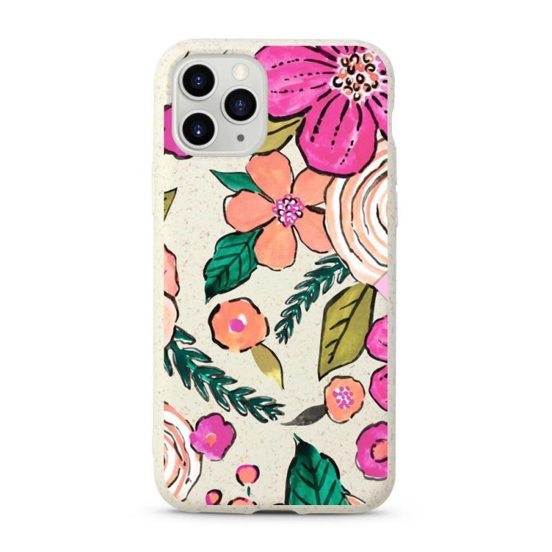 Flower Power - White Printed Eco-Friendly Compostable Mobile Phone Case - Minca Cases