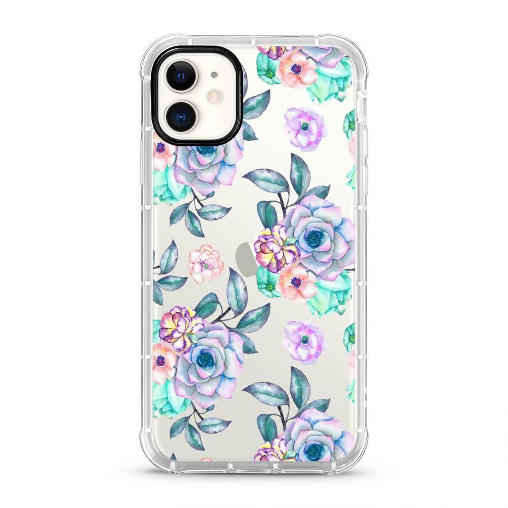 Purple Flowers - Protective Anti-Knock Mobile Phone Case - Minca Cases