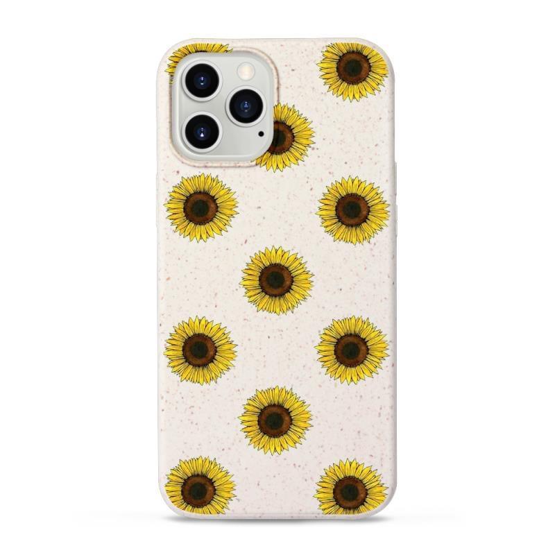 Sunflower Dream - White Printed Eco-Friendly Compostable Mobile Phone Case - Minca Cases