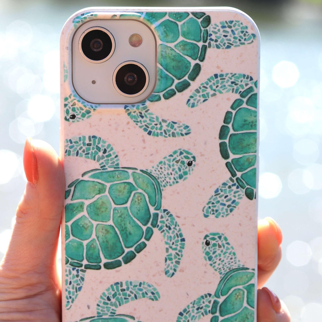 Turtle Bay - White Printed Eco-Friendly Compostable Mobile Phone Case - Minca Cases