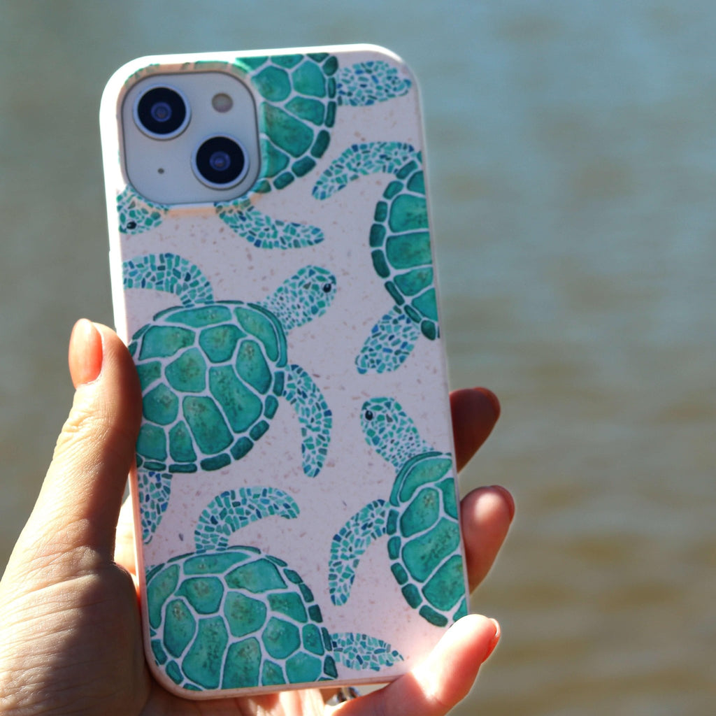 Turtle Bay - White Printed Eco-Friendly Compostable Mobile Phone Case - Minca Cases