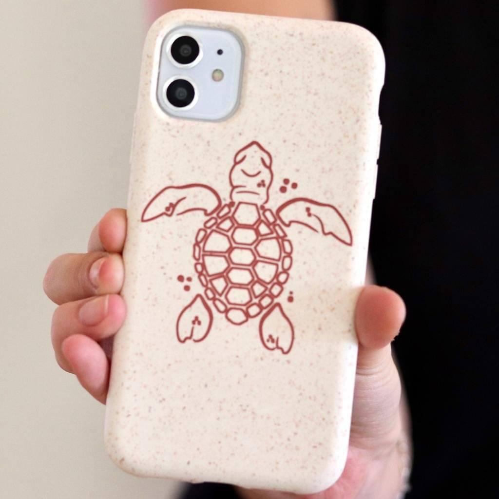 Turtle - White Printed Eco-Friendly Compostable Mobile Phone Case - Minca Cases