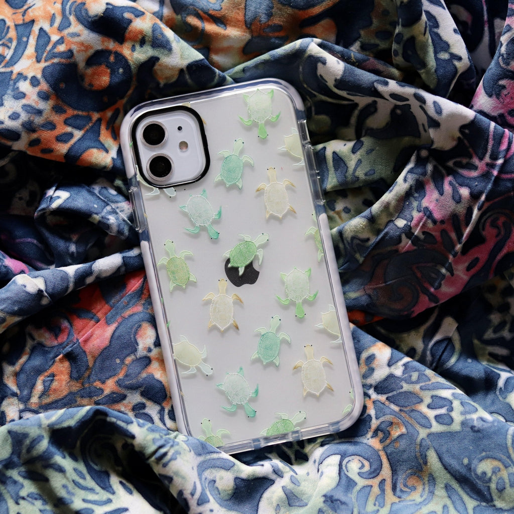 Turtles - Protective White Bumper Mobile Phone Case - Minca Cases